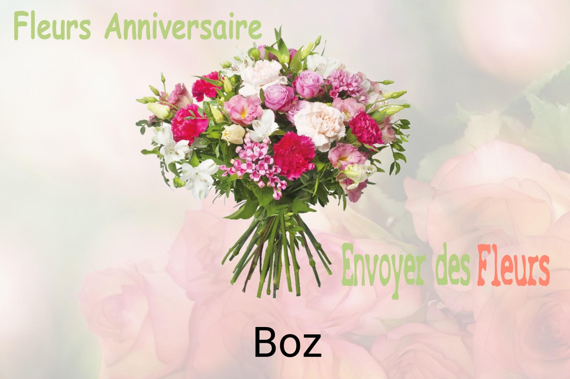 Bouquet de fleurs d’anniversaire livré à Boz