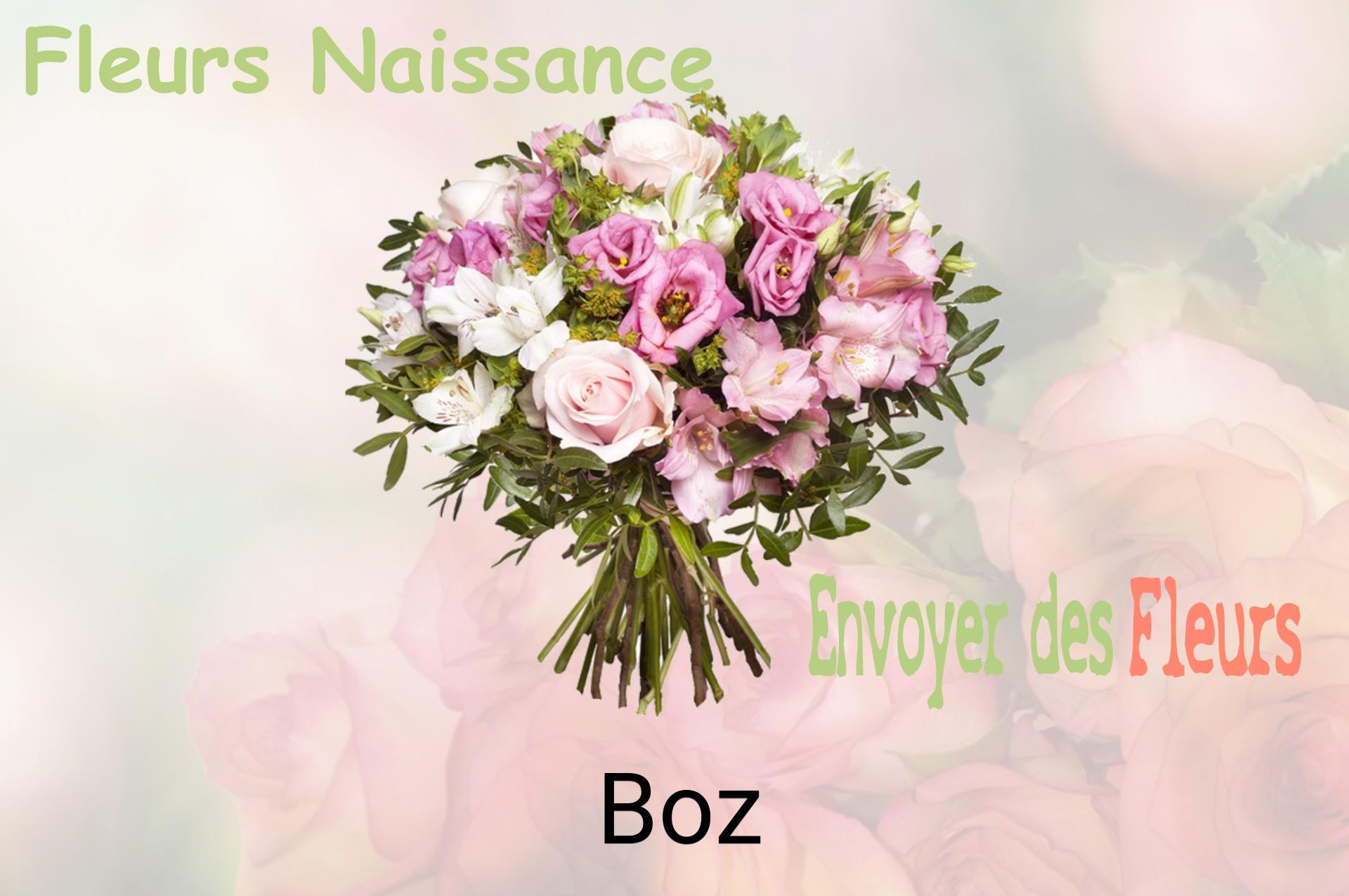 Bouquet de fleurs de naissance livré à Boz
